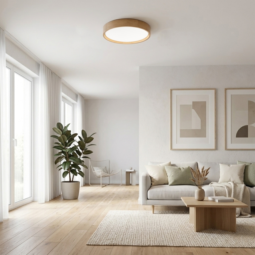 Brilagi - LED-Deckenleuchte MANAROLA PLAIN LED/24W/230V 4000K Ø 41 cm Eiche