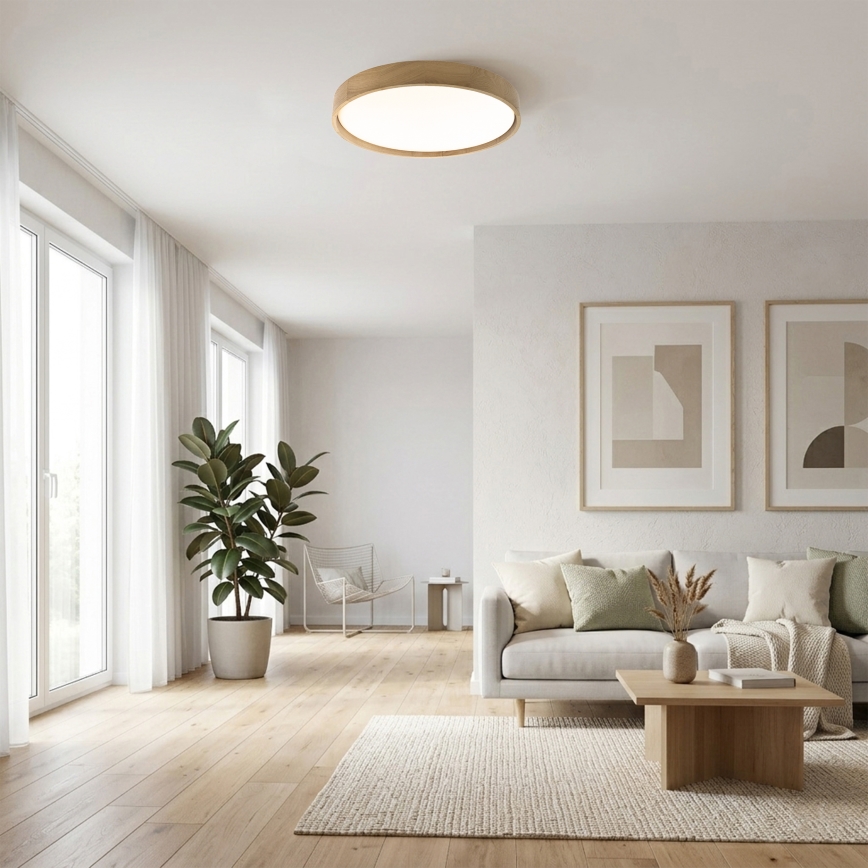 Brilagi - LED-Deckenleuchte MANAROLA PLAIN LED/36W/230V 3000K Ø 48 cm Eiche