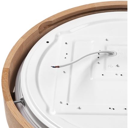 Brilagi - LED dimmbare Deckenleuchte MANAROLA SMART LED/24W/230V 2700-6500K Eiche Ø 41 cm Wi-Fi + Fernbedienung Tuya