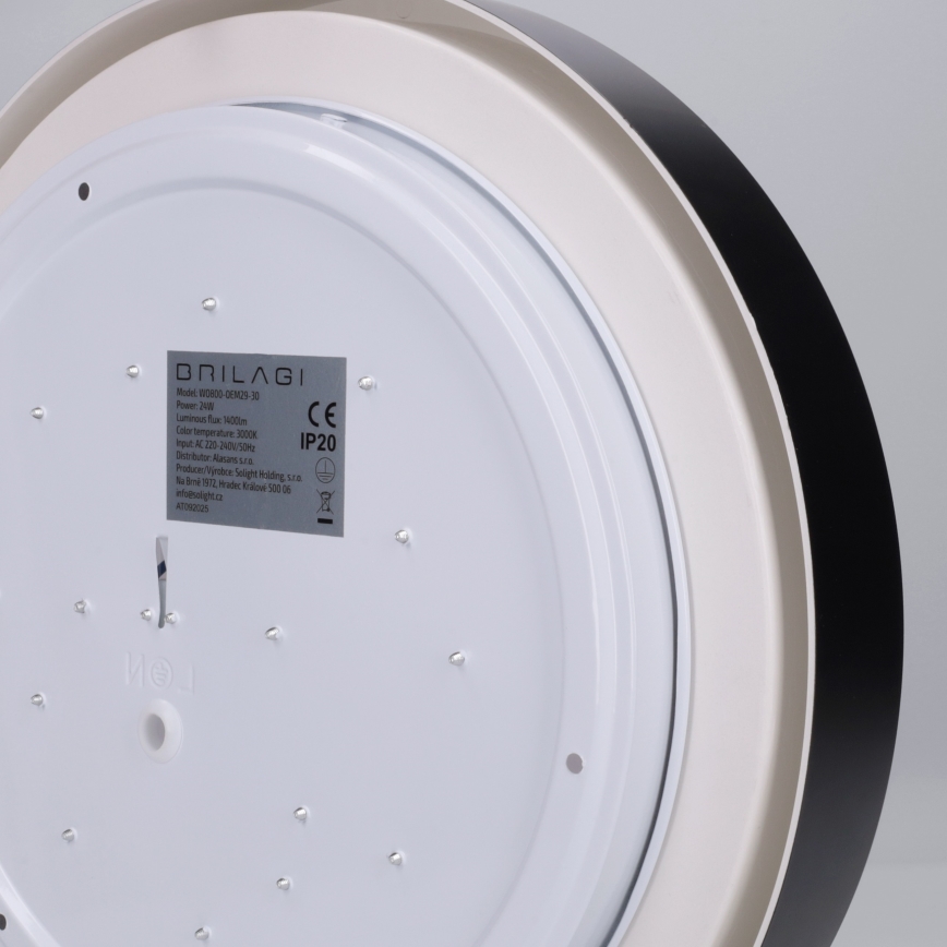 Brilagi - LED-Deckenleuchte MATTEO LED/24W/230V Ø 31 cm schwarz