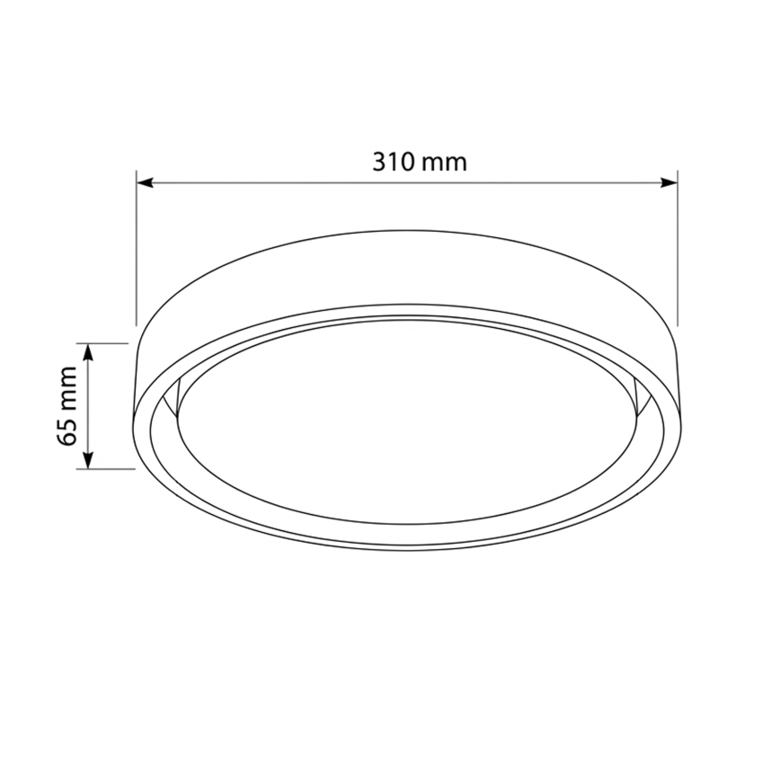 Brilagi - LED-Deckenleuchte MATTEO LED/24W/230V Ø 31 cm taupe
