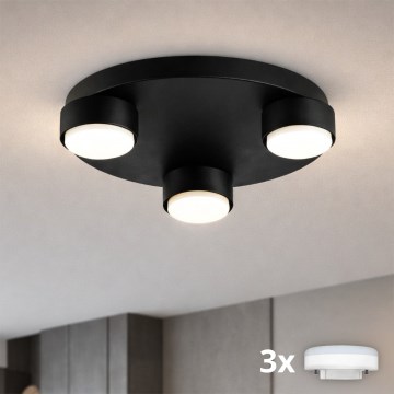 Brilagi - LED-Deckenleuchte MONO 3xGX53/13W/230V Ø 30 cm schwarz