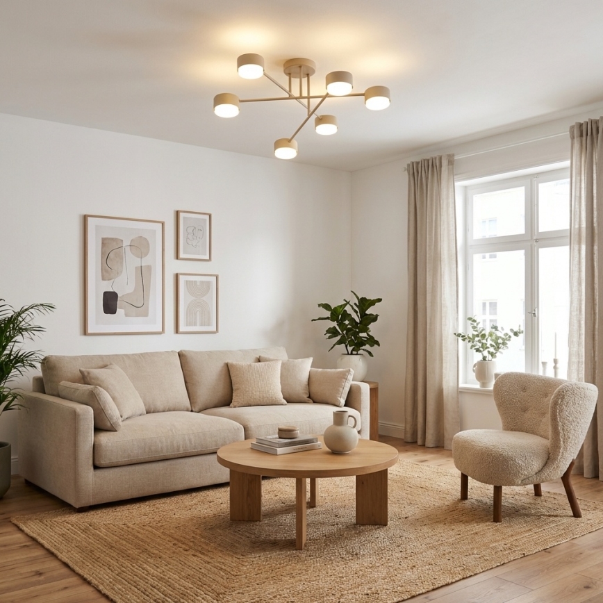 Brilagi - LED-Deckenleuchte MONO 6xGX53/13W/230V beige