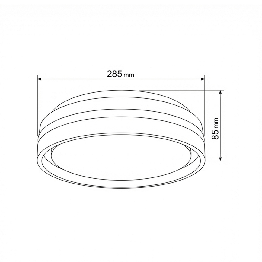 Brilagi - LED-Deckenleuchte NAOMI LED/24W/230V Ø 28,5 cm schwarz