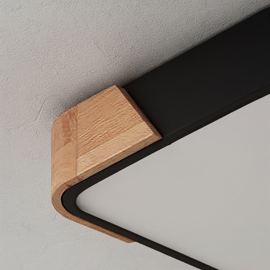 Brilagi - LED-Deckenleuchte PILANA LED/24W/230V Eiche/schwarz 32x32 cm