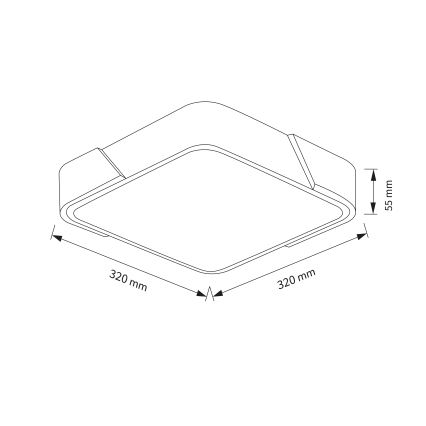 Brilagi - LED-Deckenleuchte PILANA LED/24W/230V Eiche/schwarz 32x32 cm