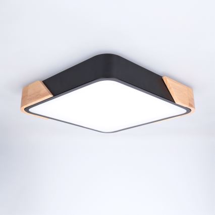 Brilagi - LED-Deckenleuchte PILANA LED/24W/230V Eiche/schwarz 32x32 cm