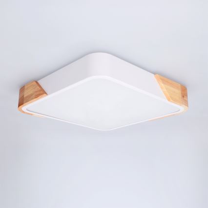 Brilagi - LED-Deckenleuchte PILANA LED/24W/230V Eiche/Weiß 32x32 cm