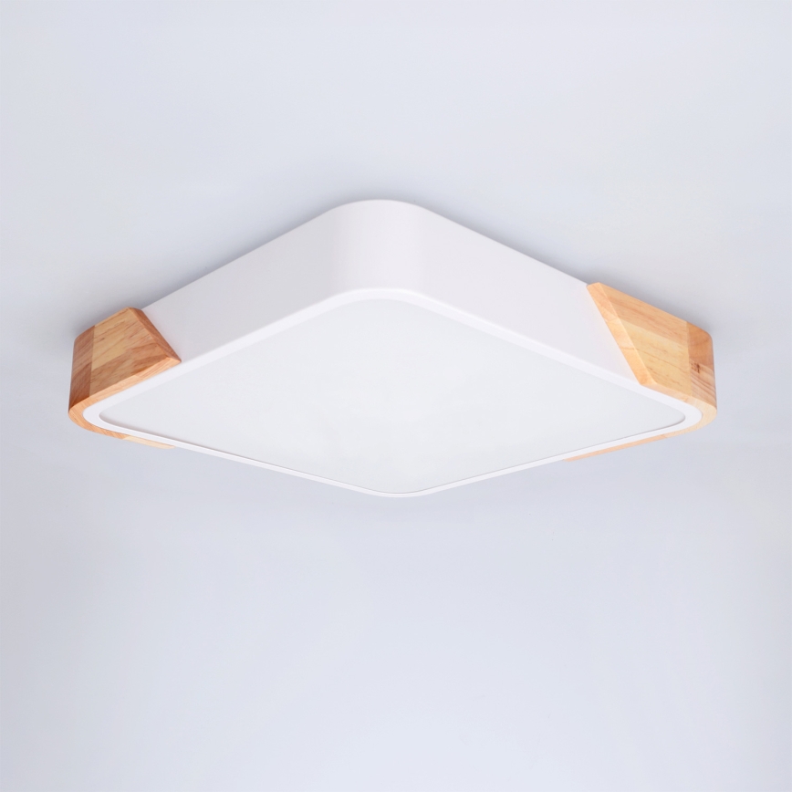 Brilagi - LED-Deckenleuchte PILANA LED/24W/230V Eiche/Weiß 32x32 cm