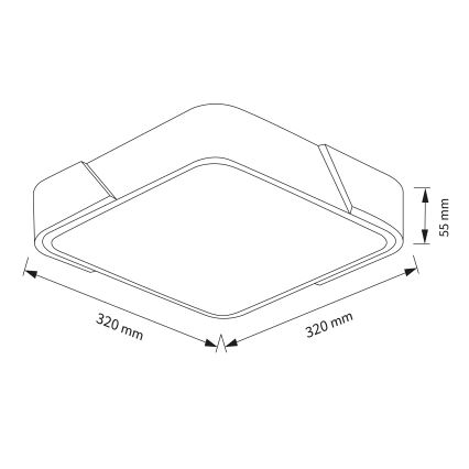 Brilagi - LED-Deckenleuchte PILANA LED/24W/230V Eiche/Weiß 32x32 cm