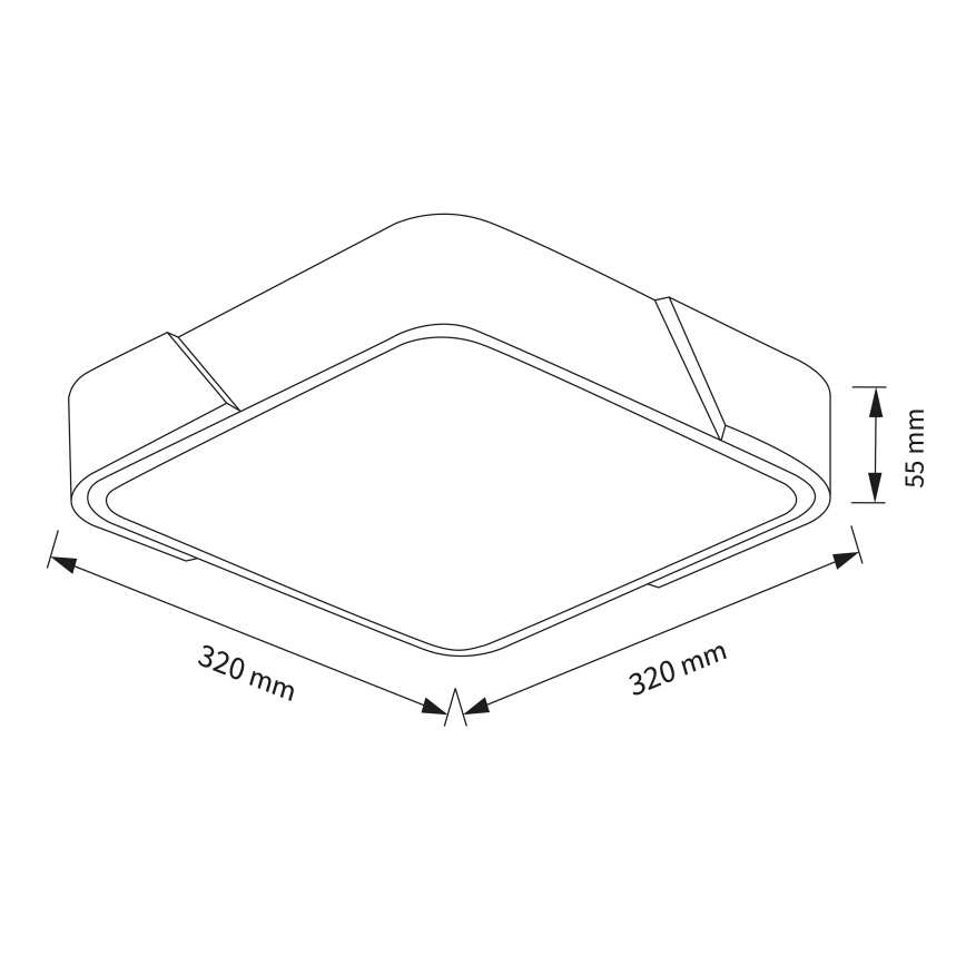 Brilagi - LED-Deckenleuchte PILANA LED/24W/230V Eiche/Weiß 32x32 cm