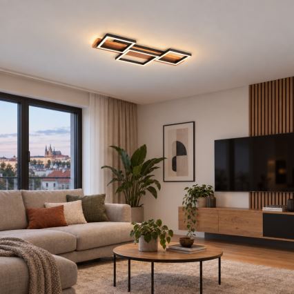 BRILAGI - LED-Deckenleuchte PLANK LED/30W/230V 4000K 34,5x65 cm Holz