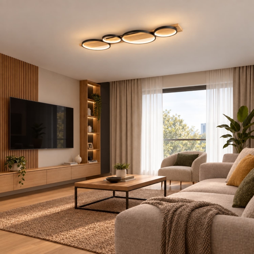 BRILAGI - LED-Deckenleuchte PLANK LED/38W/230V 4000K 40x120 cm Holz