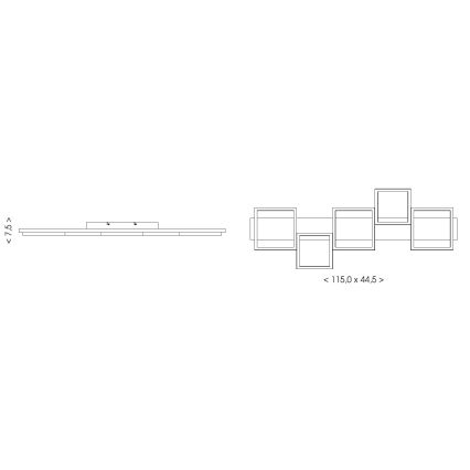 BRILAGI - LED-Deckenleuchte PLANK LED/40W/230V 4000K 44,5x115 cm Holz