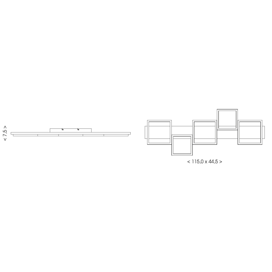 BRILAGI - LED-Deckenleuchte PLANK LED/40W/230V 4000K 44,5x115 cm Holz