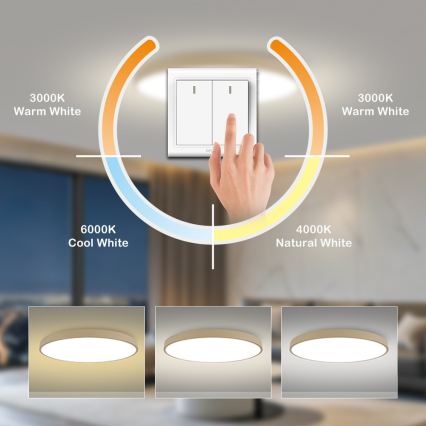 Brilagi - LED Deckenleuchte POOL LED/128W/230V 3000/4500/6000K Ø 100 cm Beige