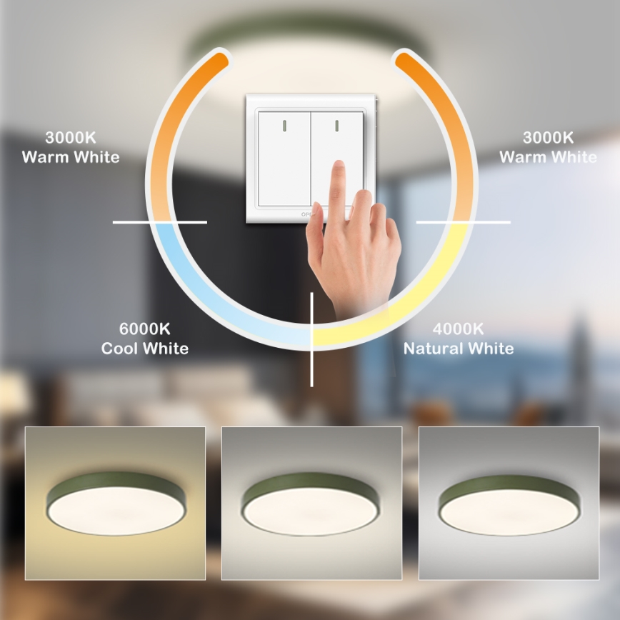 Brilagi - LED-Deckenleuchte POOL LED/100W/230V 3000/4000/6000K Ø 80 cm grün