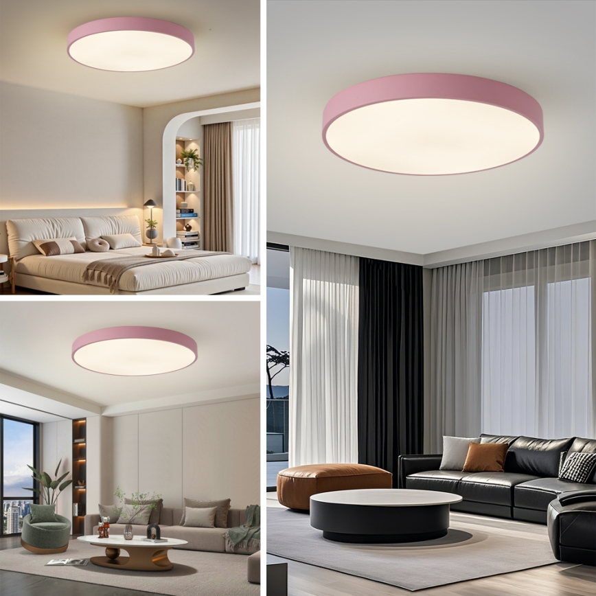 Brilagi - LED-Deckenleuchte POOL LED/100W/230V 3000/4000/6000K Ø 80 cm rosa