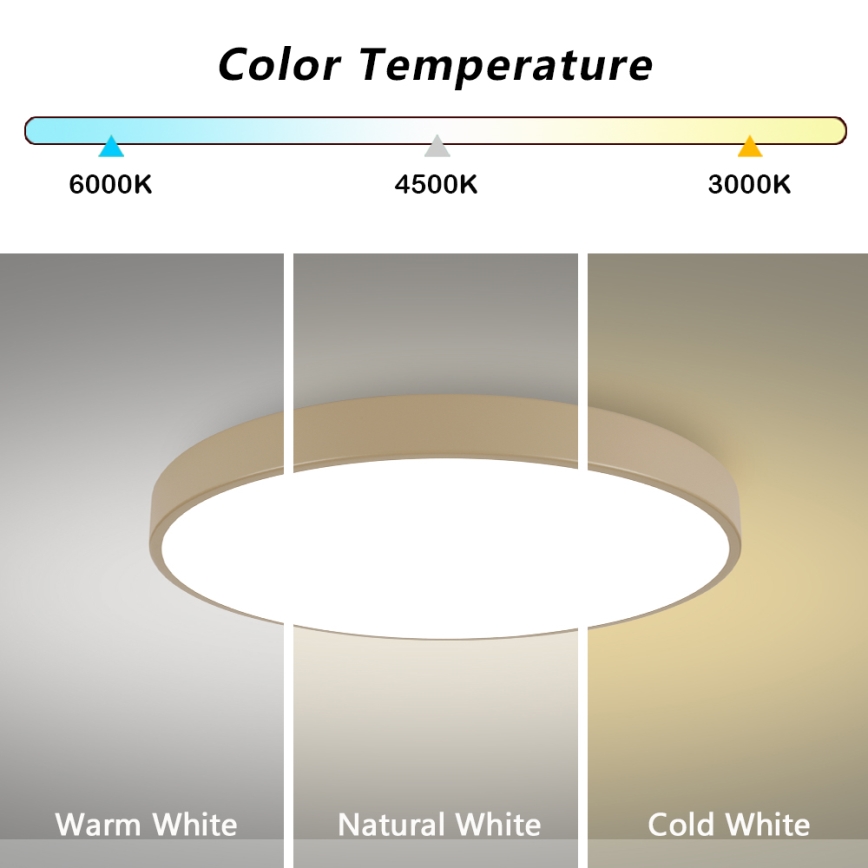 Brilagi - LED-Deckenleuchte POOL LED/100W/230V 3000/4000/6000K Ø 80 cm beige