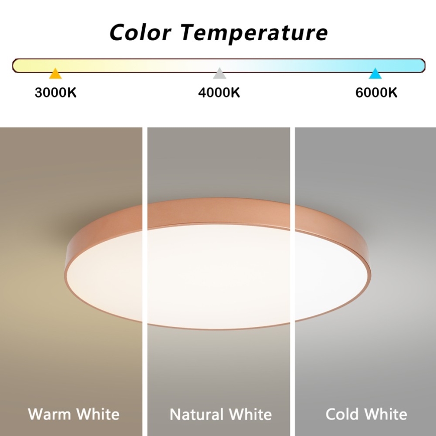 BRILAGI - LED-Deckenleuchte POOL LED/100W/230V 3000/4000/6000K Ø 80 cm kupferfarben
