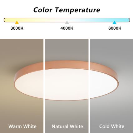 BRILAGI - LED Deckenleuchte POOL LED/128W/230V 3000/4000/6000K Ø 100 cm kupferfarben