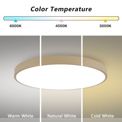 Brilagi - LED-Deckenleuchte POOL LED/128W/230V 3000/4500/6000K Ø 100 cm beige