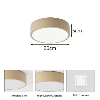 Brilagi - LED-Deckenleuchte POOL LED/18W/230V 3000/4000/6000K Ø 20 cm beige
