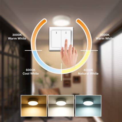 Brilagi - LED-Deckenleuchte POOL LED/18W/230V 3000/4000/6000K Ø 20 cm weiß