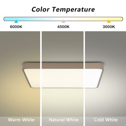 Brilagi - LED-Deckenleuchte POOL LED/36W/230V 3000/4000/6000K 40x40 cm beige