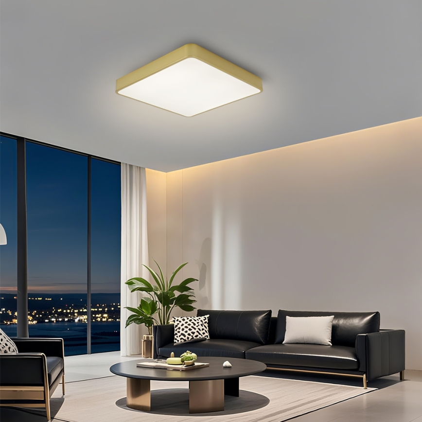 Brilagi - LED Deckenleuchte POOL LED/36W/230V 3000/4000/6000K 40x40 cm goldfarben