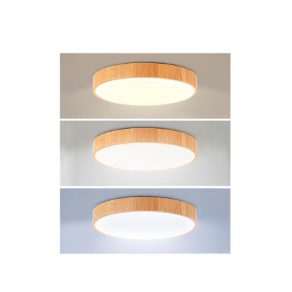 Brilagi - LED-Deckenleuchte POOL LED/36W/230V 3000/4000/6000K Ø 30 cm Holzdekor