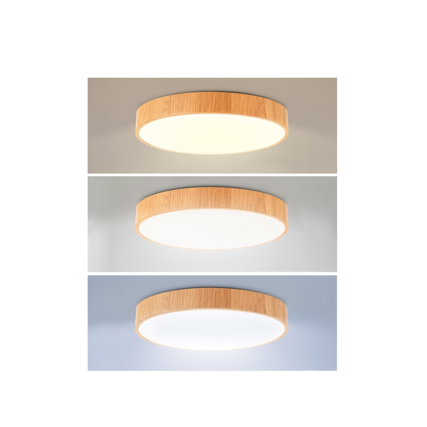 Brilagi - LED-Deckenleuchte POOL LED/36W/230V 3000/4000/6000K Ø 30 cm Holzdekor