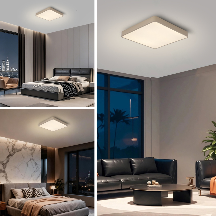 Brilagi - LED-Deckenleuchte POOL LED/36W/230V 3000/4500/6000K 40x40 cm beige