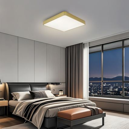 Brilagi - LED Deckenleuchte POOL LED/36W/230V 3000/4500/6000K 40x40 cm goldfarben