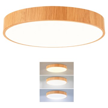 Brilagi - LED-Deckenleuchte POOL LED/48 W/230 V 3000/4000/6000 K Ø 40 cm Holzdekor