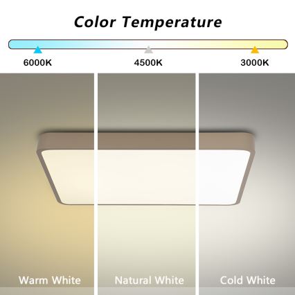 Brilagi - LED-Deckenleuchte POOL LED/48W/230V 3000/4000/6000K 50x50 cm beige