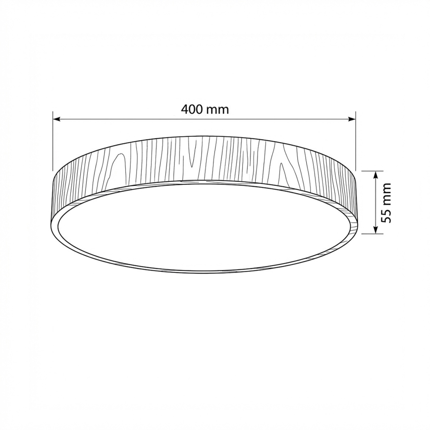 Brilagi - LED-Deckenleuchte POOL LED/48 W/230 V 3000/4000/6000 K Ø 40 cm Holzdekor