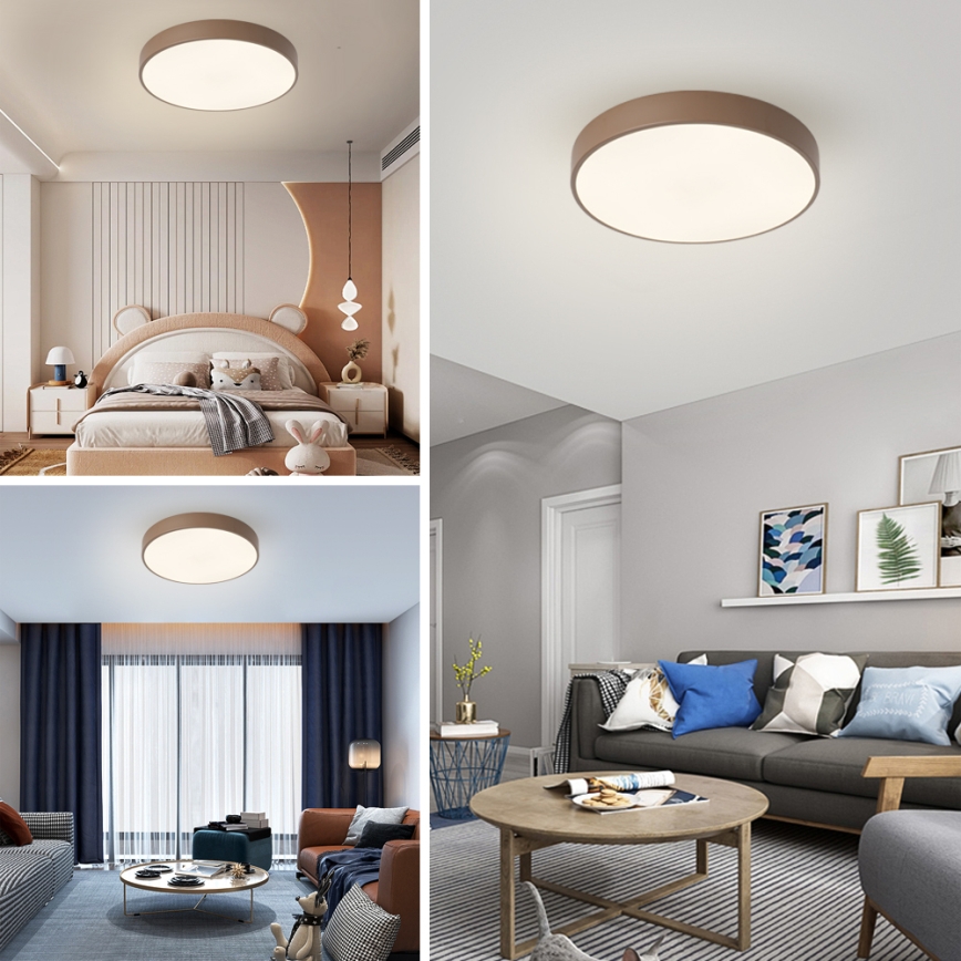 Brilagi - LED-Deckenleuchte POOL LED/60W/230V 3000/4000/6000K Ø 50 cm braun