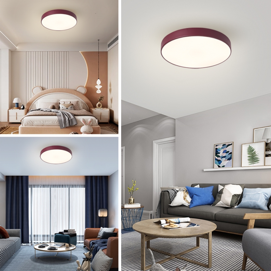 Brilagi - LED-Deckenleuchte POOL LED/60W/230V 3000/4000/6000K Ø 50 cm Burgunderrot