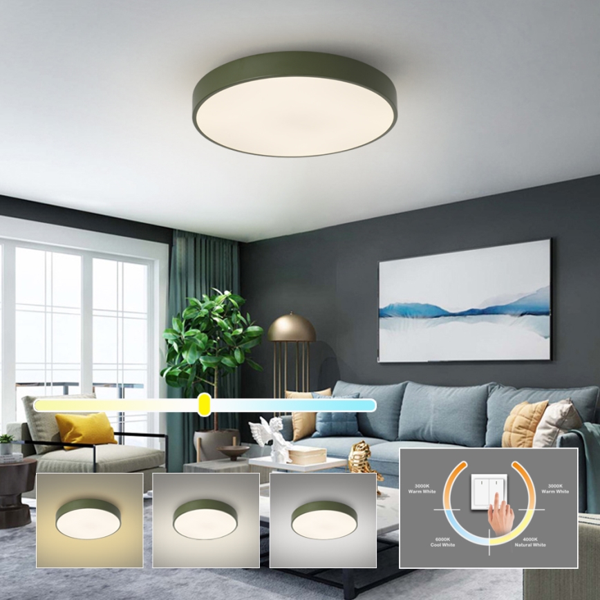 Brilagi - LED-Deckenleuchte POOL LED/60W/230V 3000/4000/6000K pr. 50 cm grün