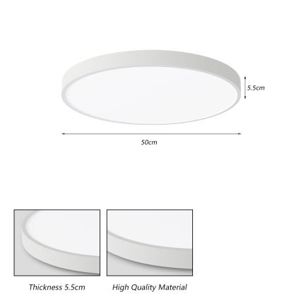 Brilagi - LED-Deckenleuchte POOL LED/60W/230V 3000/4000/6000K 50 cm weiß