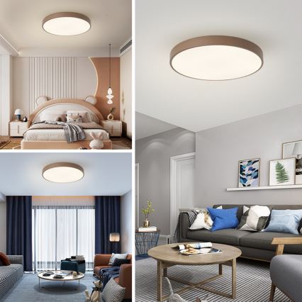 Brilagi - LED-Deckenleuchte POOL LED/60W/230V 3000/4000/6000K Ø 60 cm braun