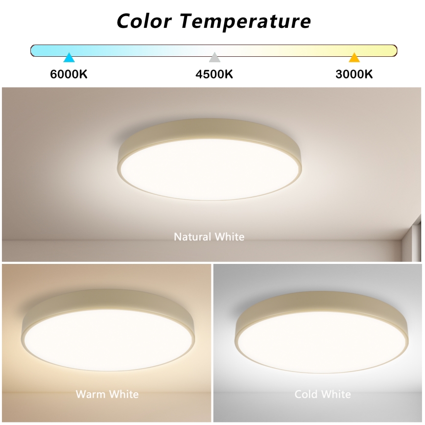 Brilagi - LED Deckenleuchte POOL LED/60W/230V 3000/4000/6000K Ø 50 cm beige