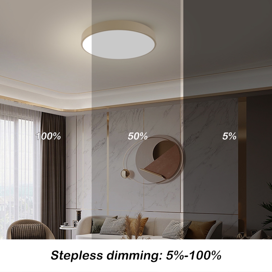 Brilagi - LED-Deckenleuchte POOL LED/60W/230V 3000/4000/6000K Ø 60 cm Beige