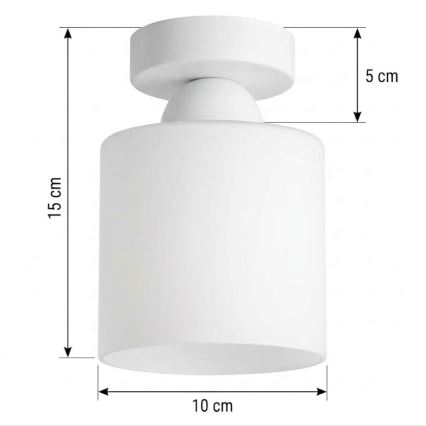 BRILAGI - LED-Deckenleuchte RETRO GLASS 1xE27/60W/230V Ø 10 cm weiß
