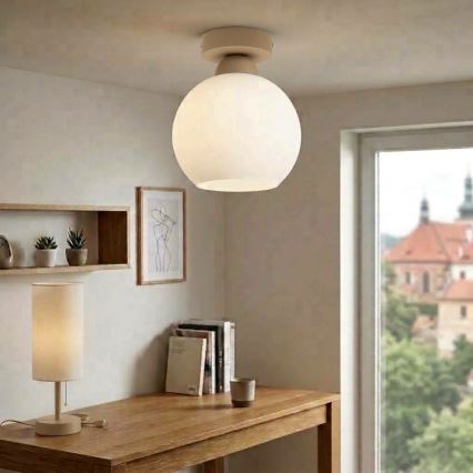 BRILAGI - LED Deckenleuchte RETRO GLASS 1xE27/60W/230V Ø 15 cm beige/weiß