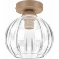 BRILAGI - LED Deckenleuchte RETRO GLASS 1xE27/60W/230V Ø 18 cm beige/klar