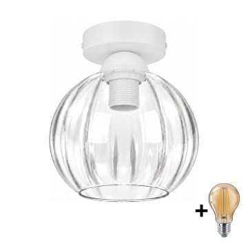 BRILAGI - LED Deckenleuchte RETRO GLASS 1xE27/60W/230V Ø 18 cm weiß/klar