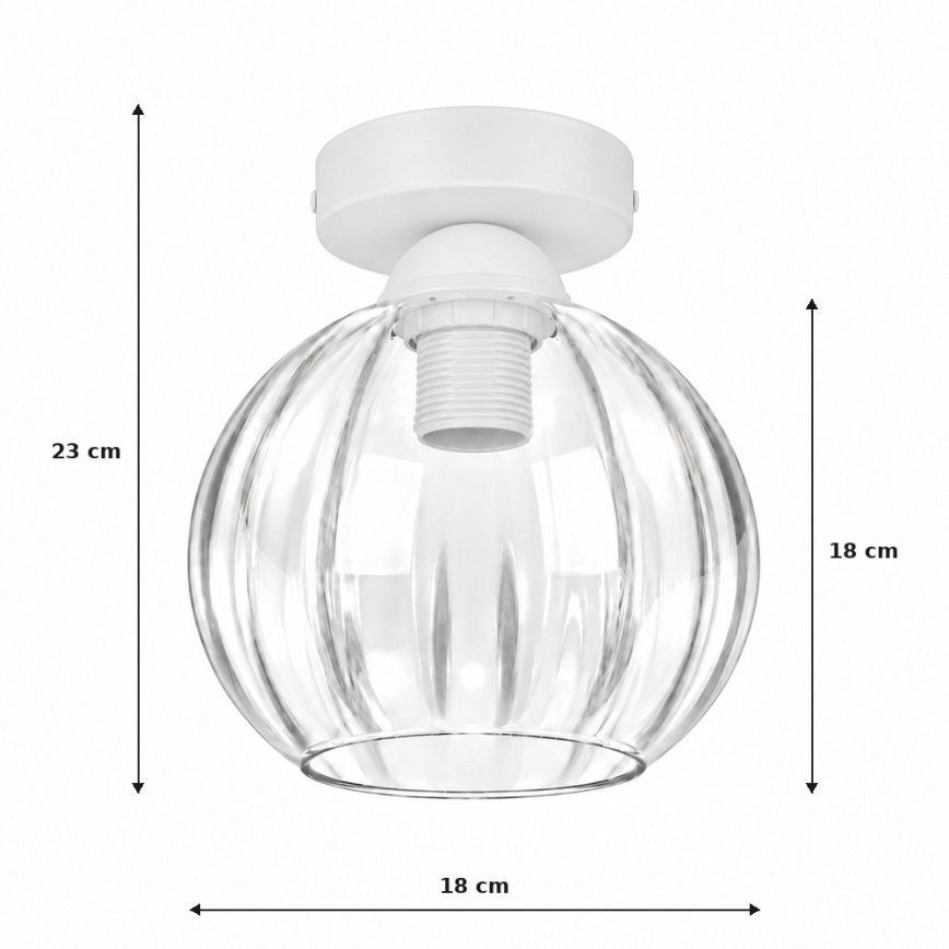 BRILAGI - LED Deckenleuchte RETRO GLASS 1xE27/60W/230V Ø 18 cm weiß/klar