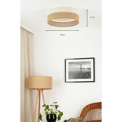 Brilagi - LED-Deckenleuchte ROYAL YUTE LED/24W/230V d 45 cm beige/cremefarben